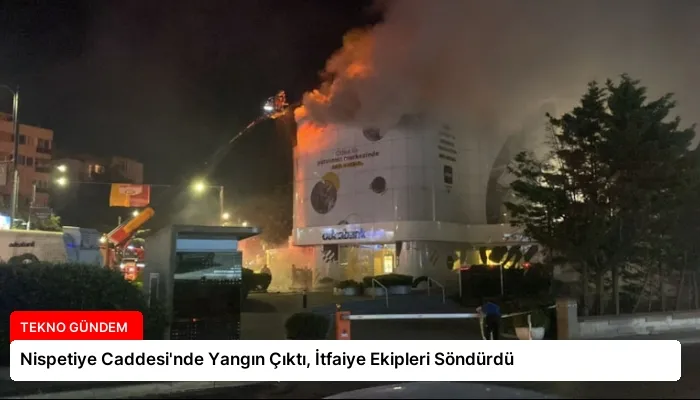 Nispetiye Caddesi’nde Yangın Çıktı, İtfaiye Ekipleri Söndürdü