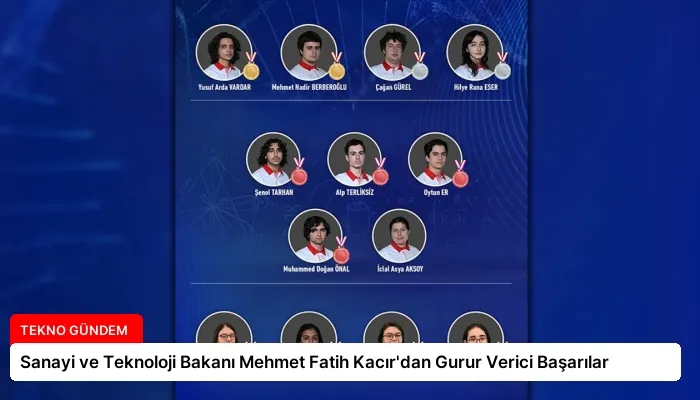 Sanayi ve Teknoloji Bakanı Mehmet Fatih Kacır’dan Gurur Verici Başarılar