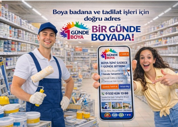 1GÜNDE BOYA ile İstanbul Profesyonel Boyacı Hizmetinde Yeni Standartlar Sunuluyor