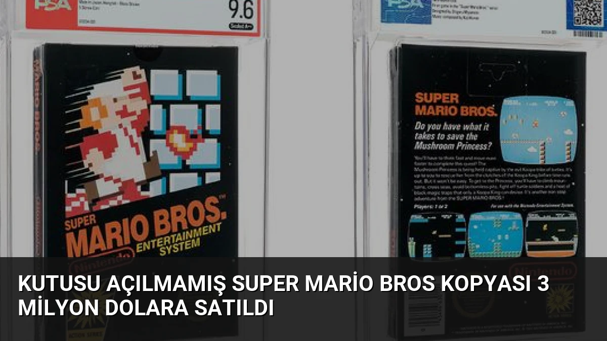 Kutusu Açılmamış Super Mario Bros Kopyası 3 Milyon Dolara Satıldı