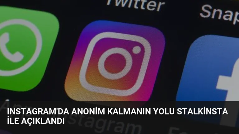Instagram’da Anonim Kalmanın Yolu Stalkinsta ile Açıklandı