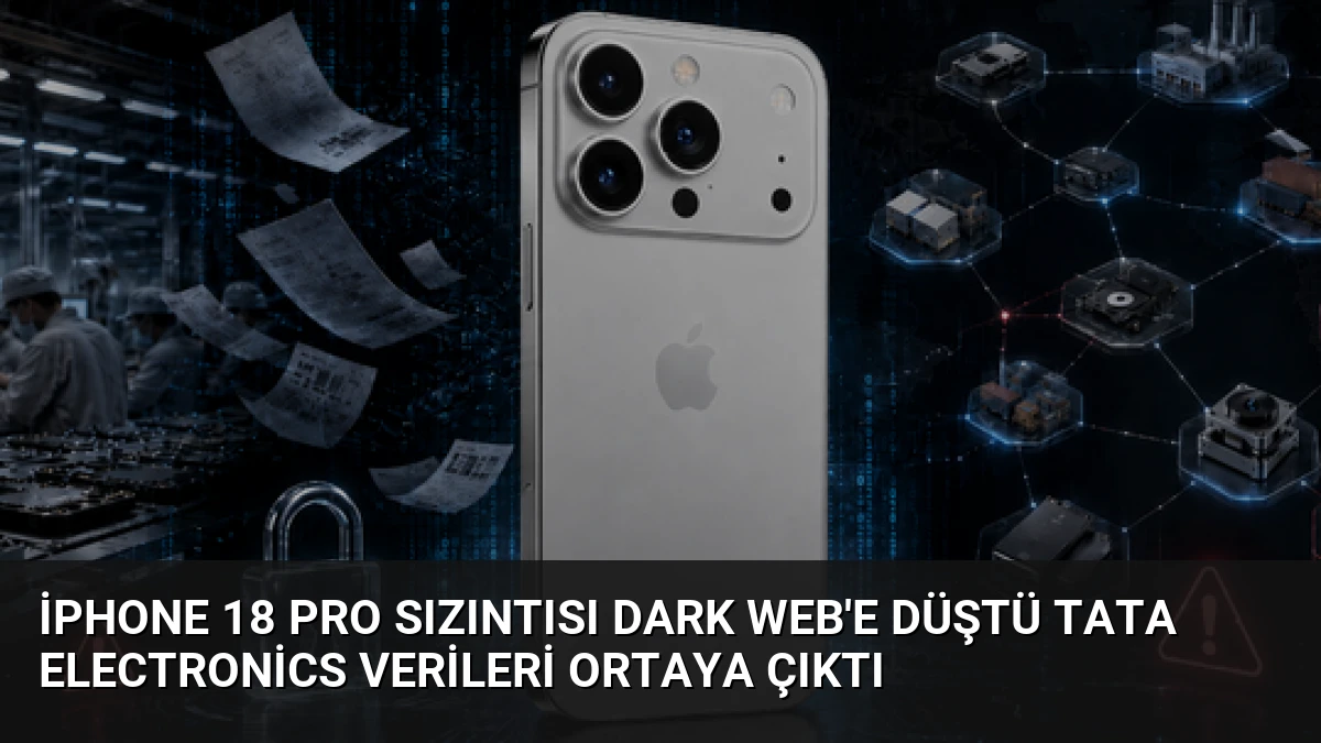 iPhone 18 Pro Sızıntısı Dark Web’e Düştü Tata Electronics Verileri Ortaya Çıktı